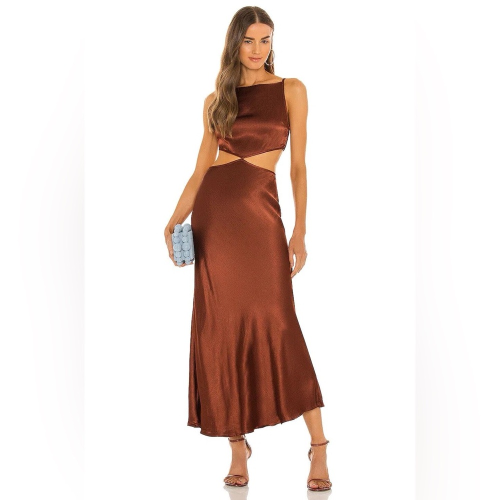bec + bridge Copper Backless Dress